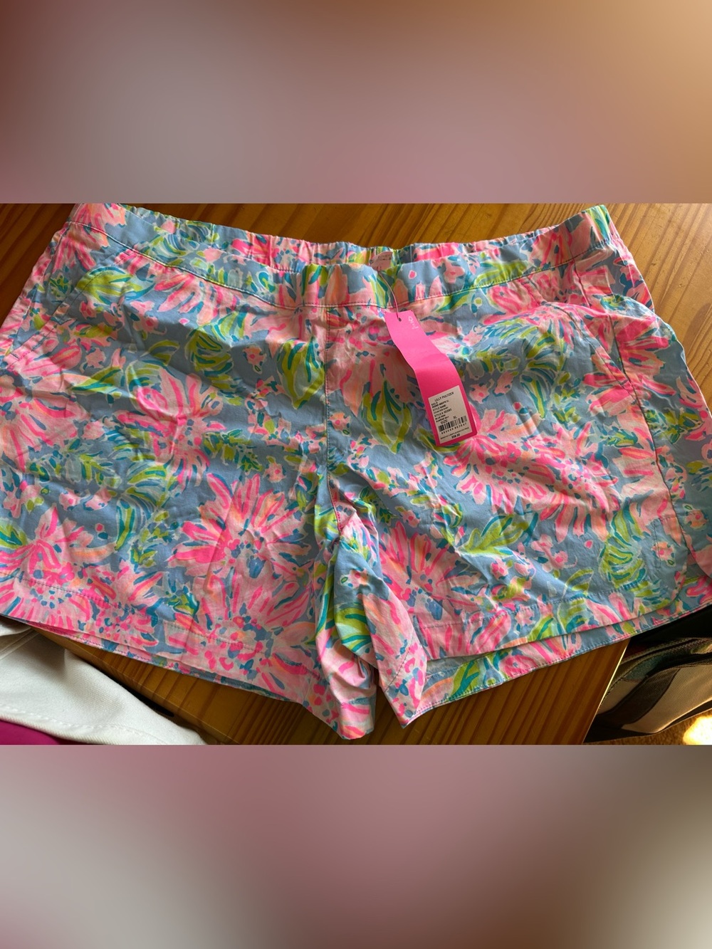 Lilly Pulitzer Pink & Blue Tropical Floral Shorts